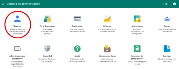 Administración Google Workspace