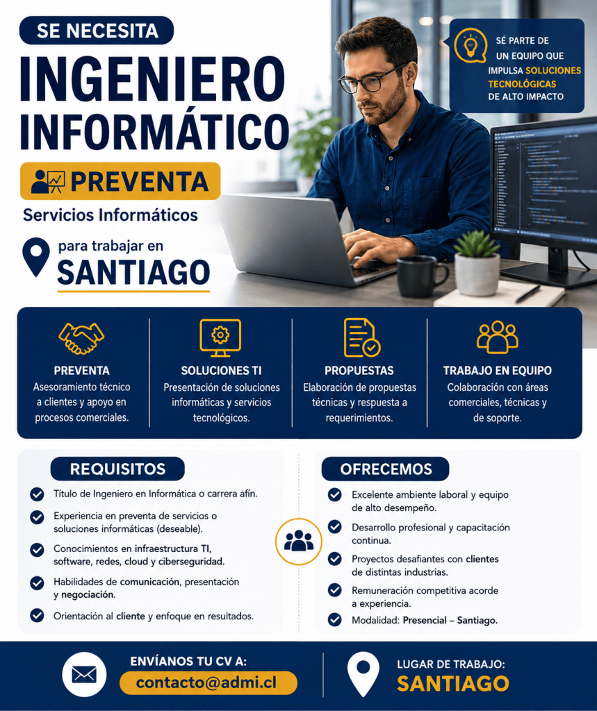 trabajo admi santiago